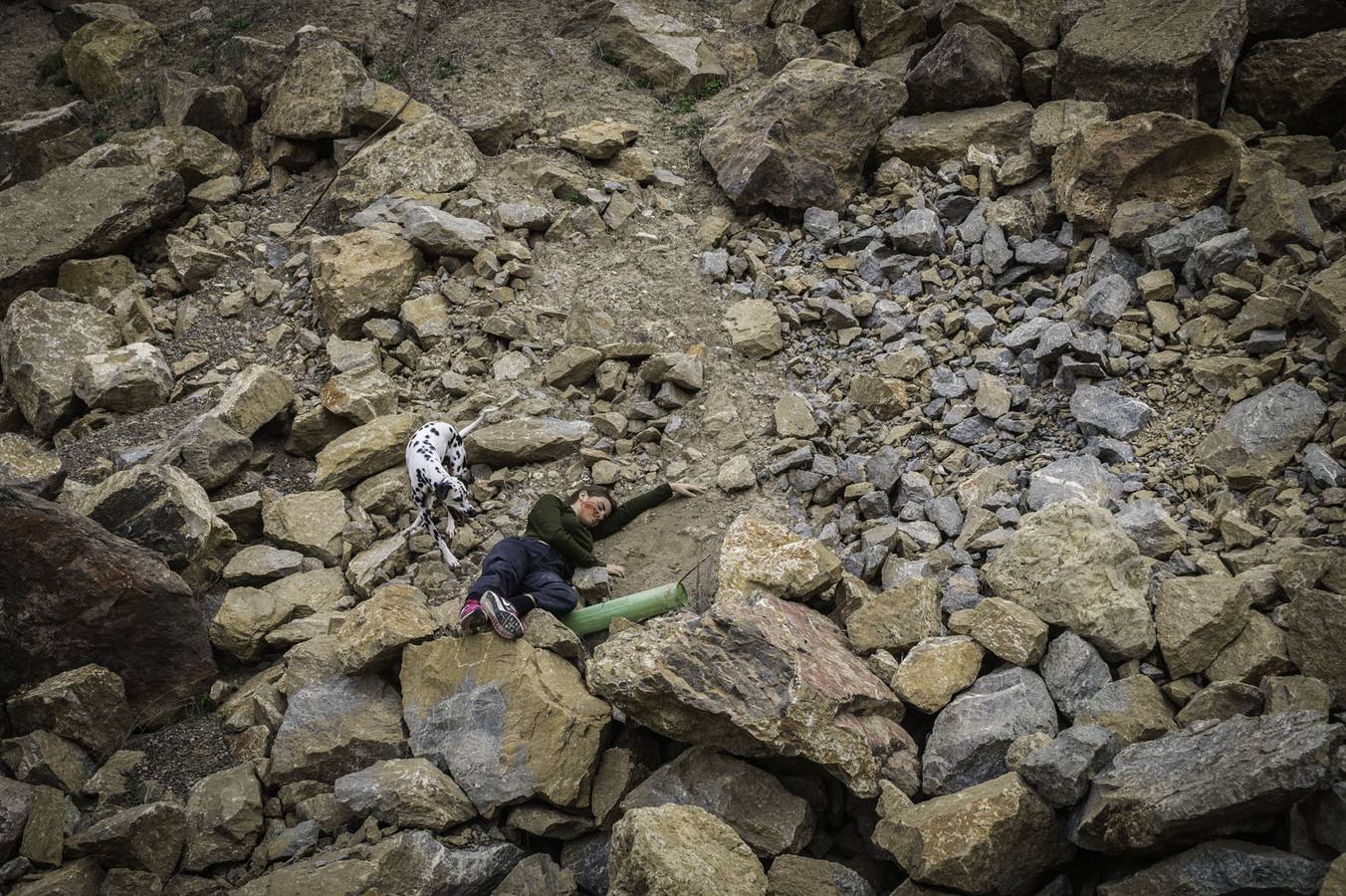 Simulacro en la cantera de Cox