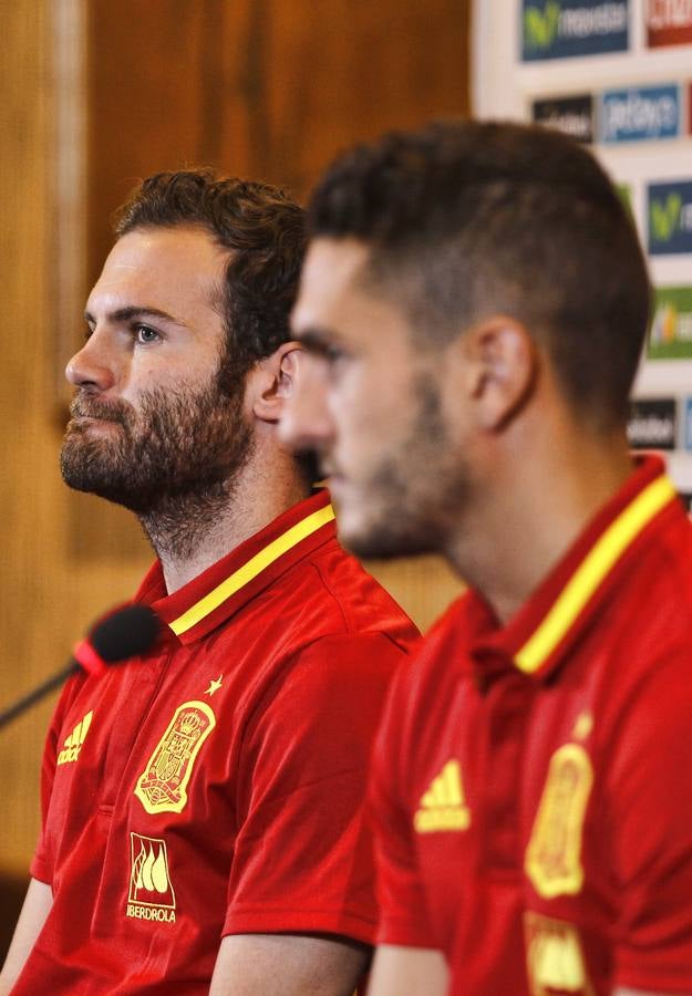 Rueda de prensa de Mata, Koke y Vicente del Bosque