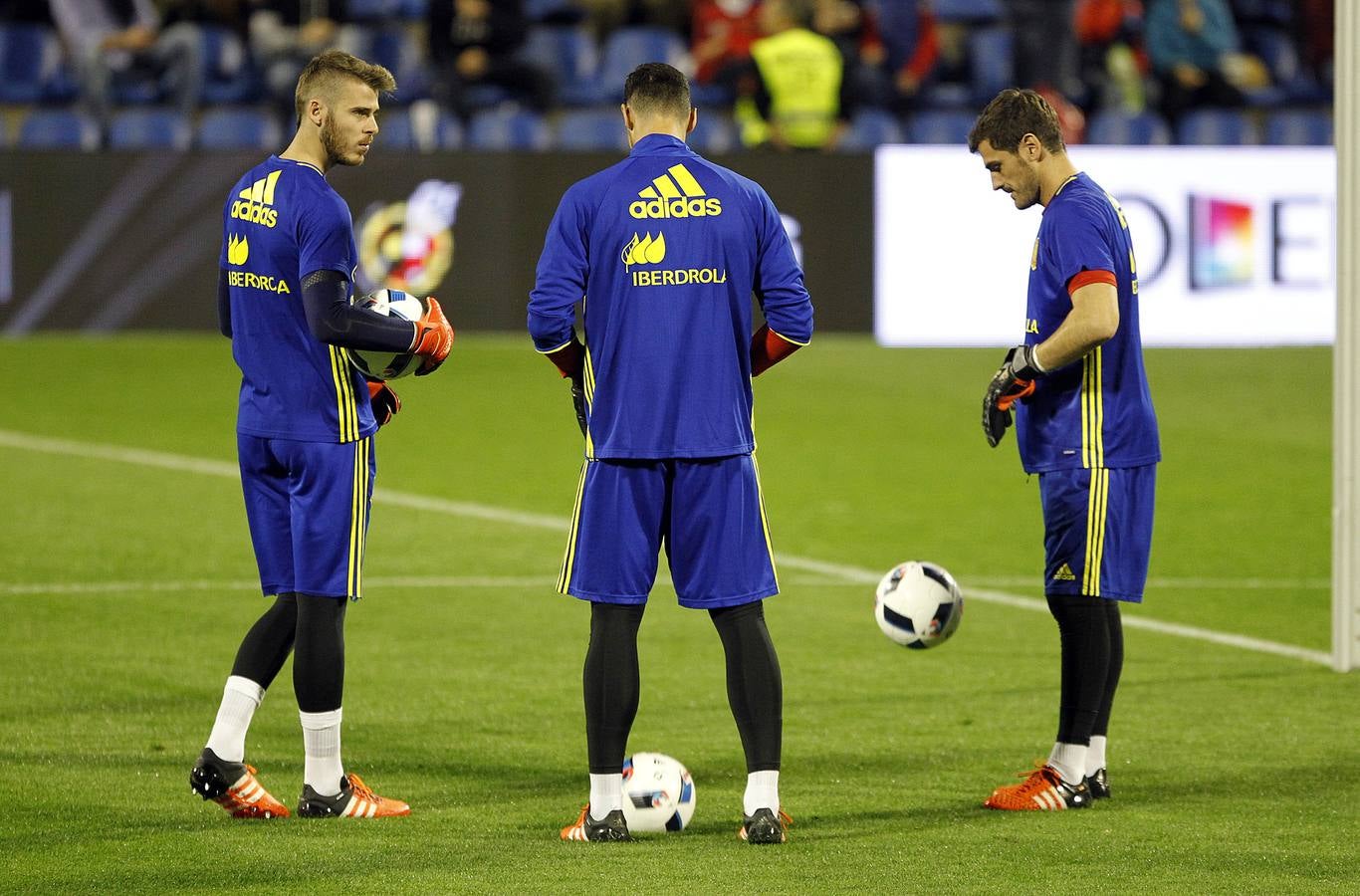 Entrenamiento de la selección española en el Rico Pérez