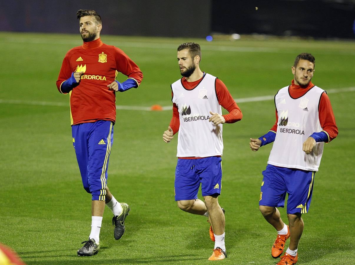 Entrenamiento de la selección española en el Rico Pérez