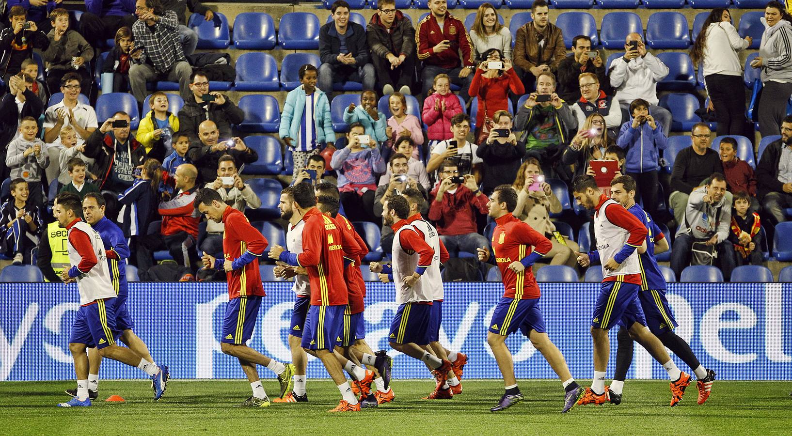 Entrenamiento de la selección española en el Rico Pérez