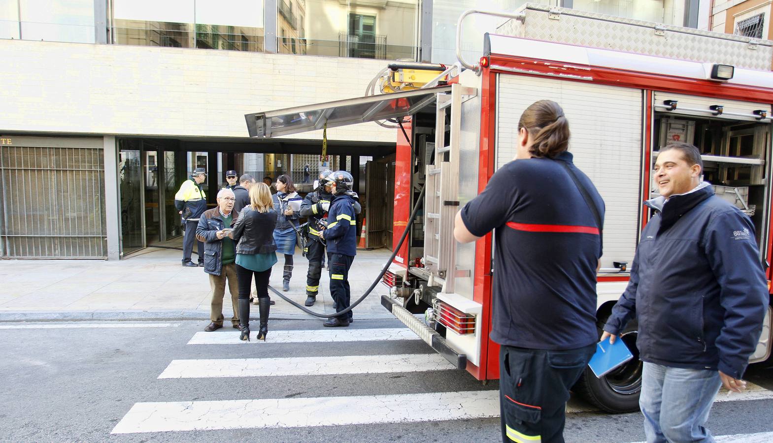 Simulacro de incendio en el edificio consistorial