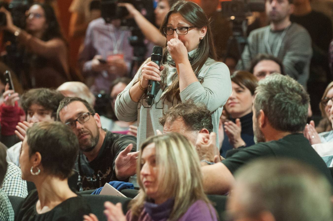 El Teatro Circo, abarrotado para ver a Pablo Iglesias