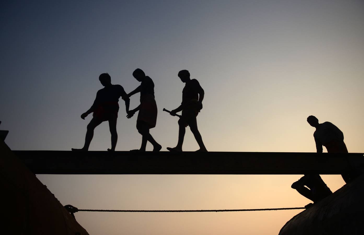 Preparándose para el Magh Mela