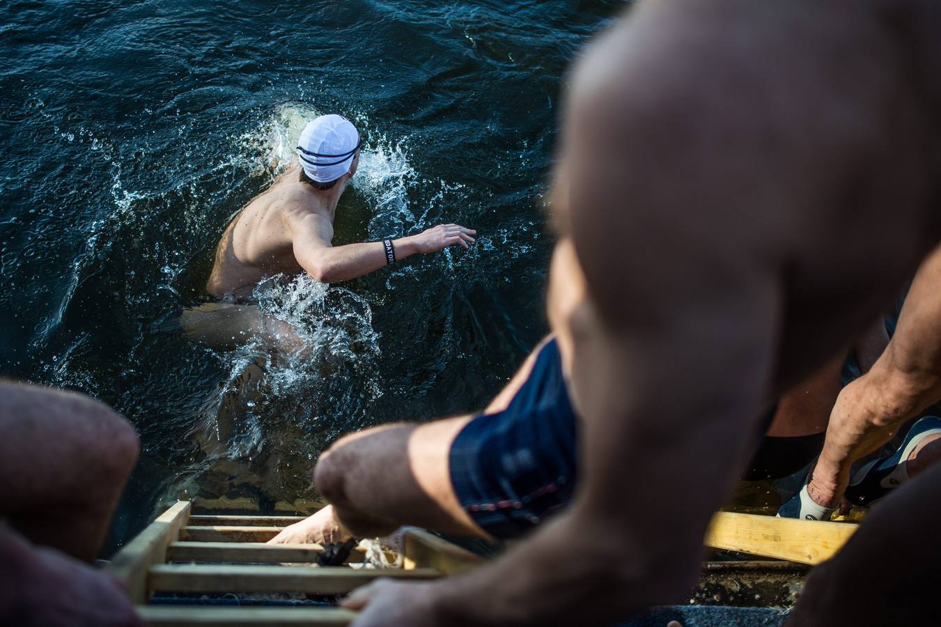 Chapuzón navideño... y helado