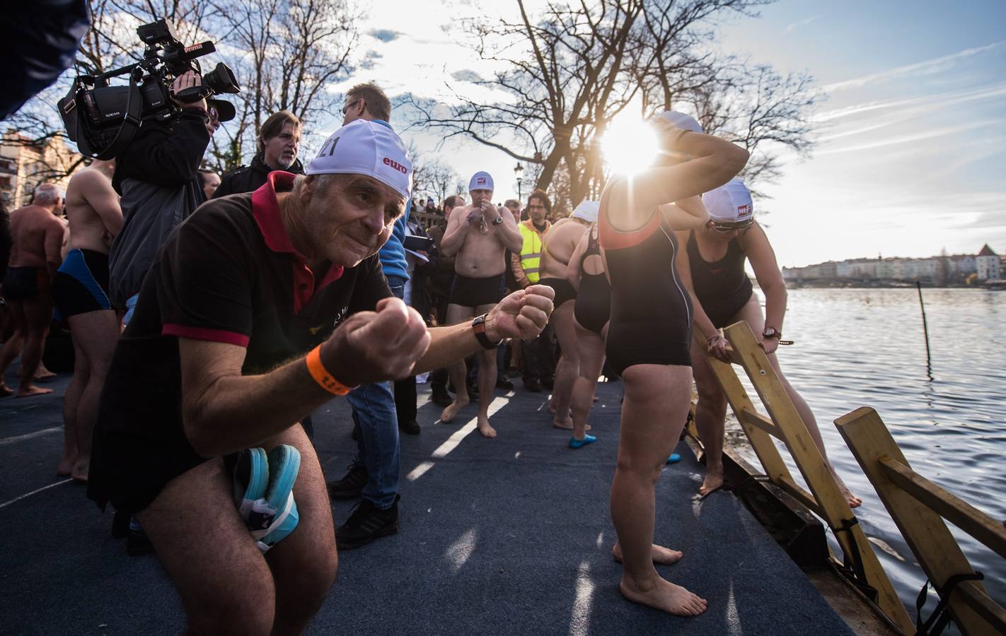 Chapuzón navideño... y helado