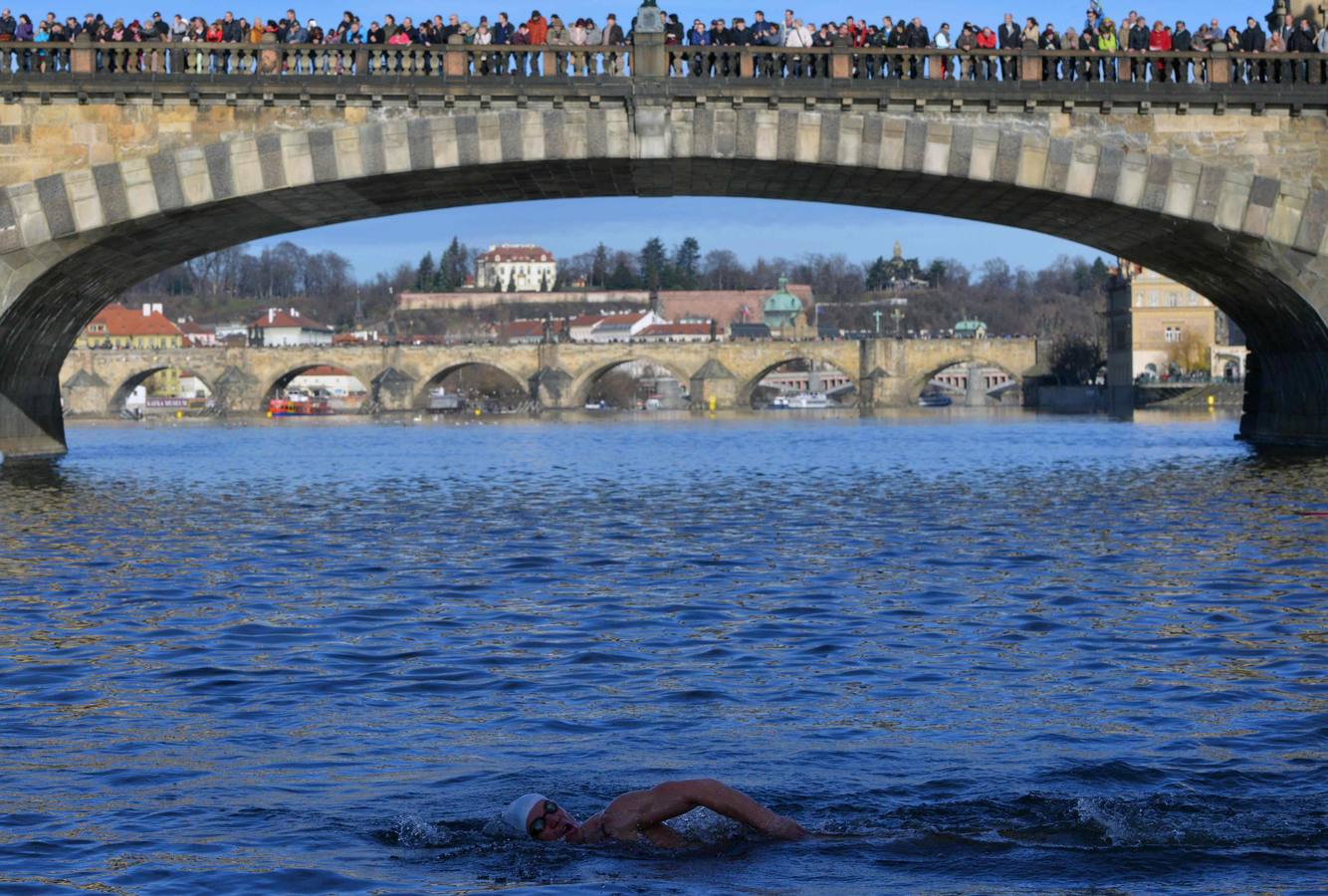 Chapuzón navideño... y helado
