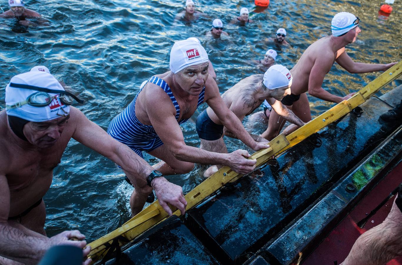 Chapuzón navideño... y helado