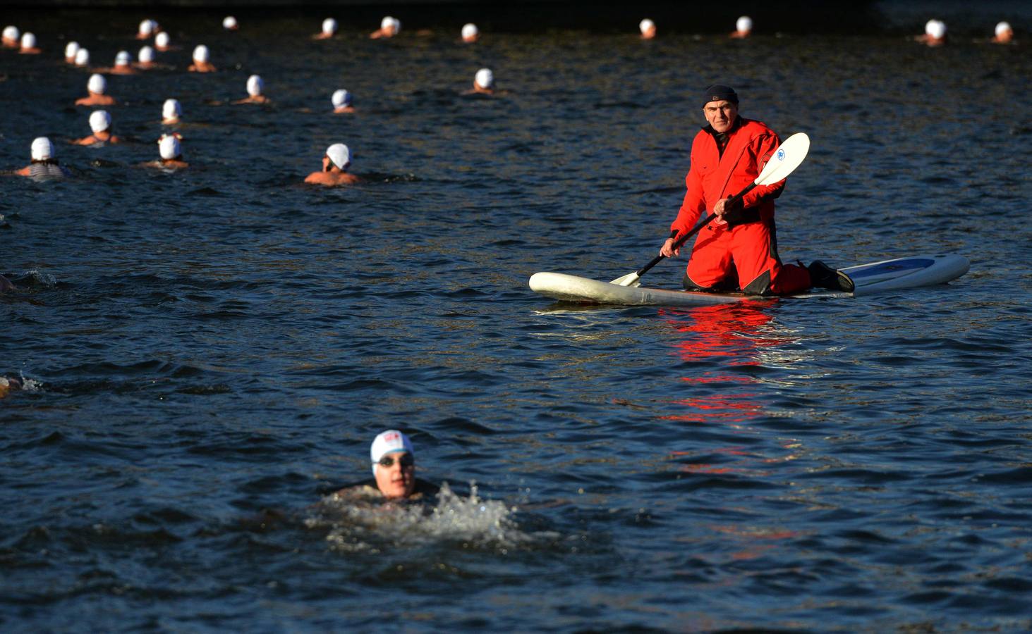 Chapuzón navideño... y helado