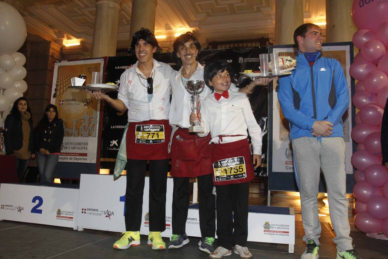 Podium de la San Silvestre de Cartagena 2015