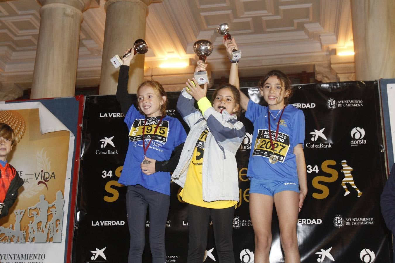 Podium de la San Silvestre de Cartagena 2015