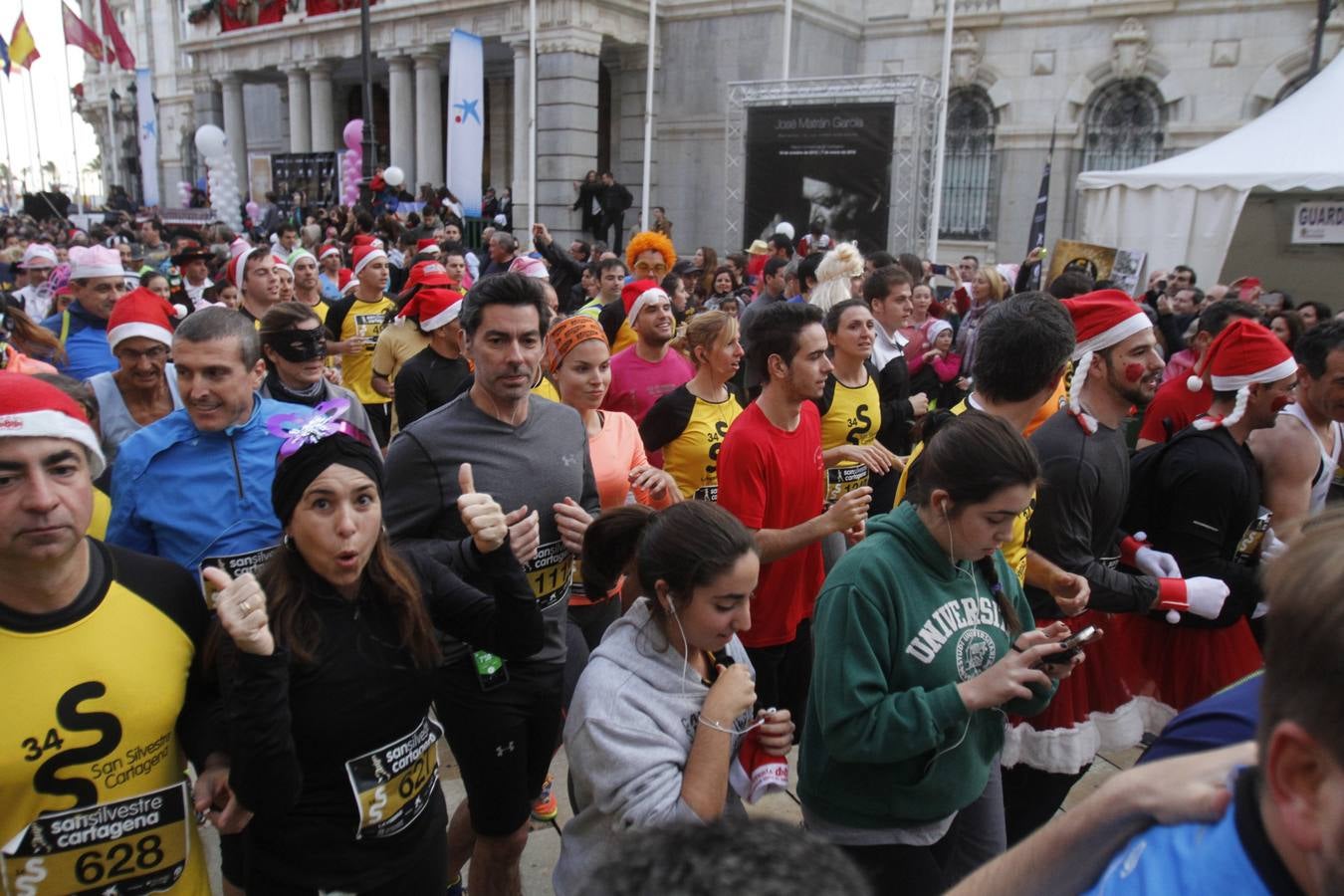 Primeros metros de la San Silvestre de Cartagena 2015