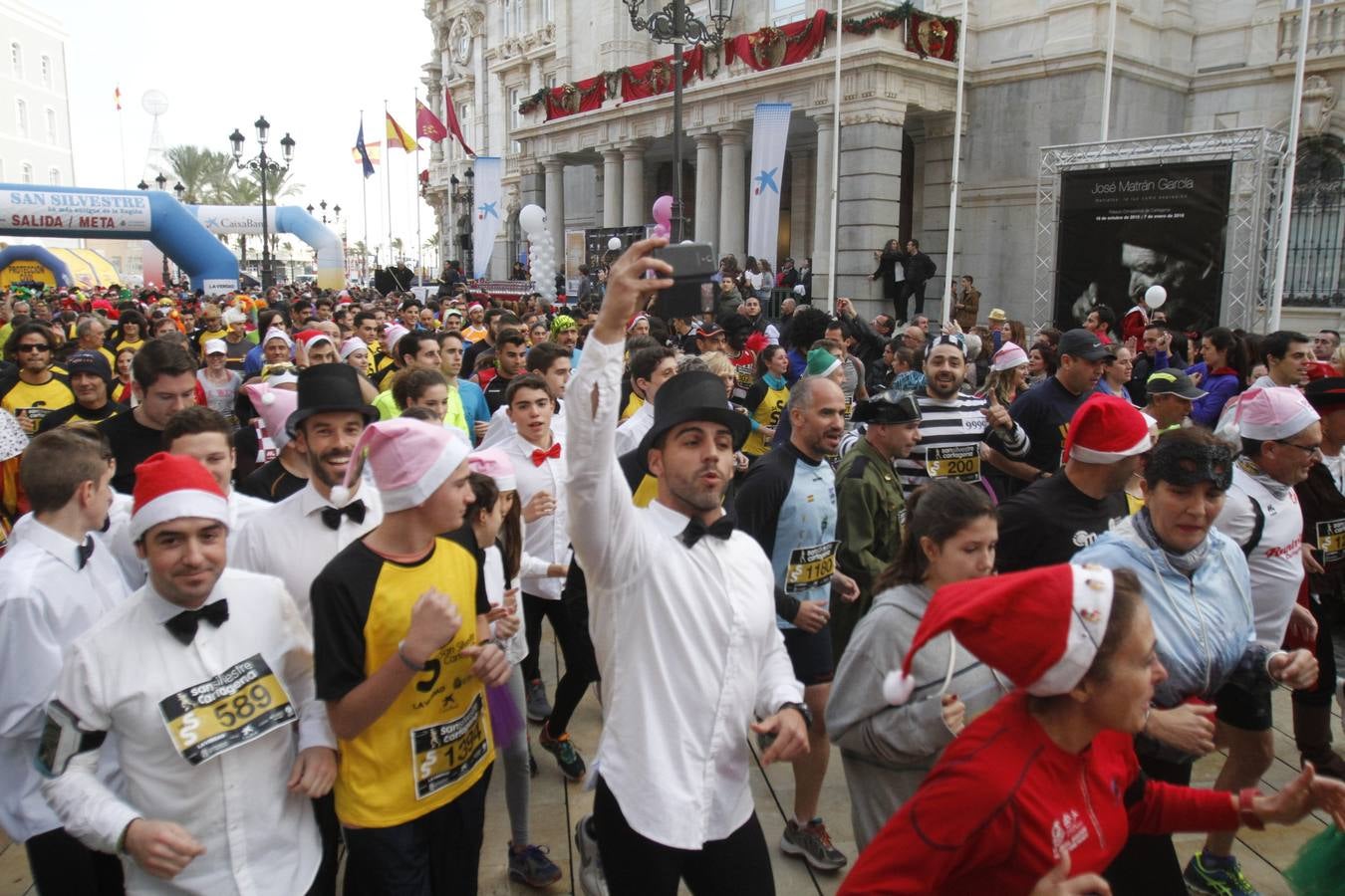 Primeros metros de la San Silvestre de Cartagena 2015