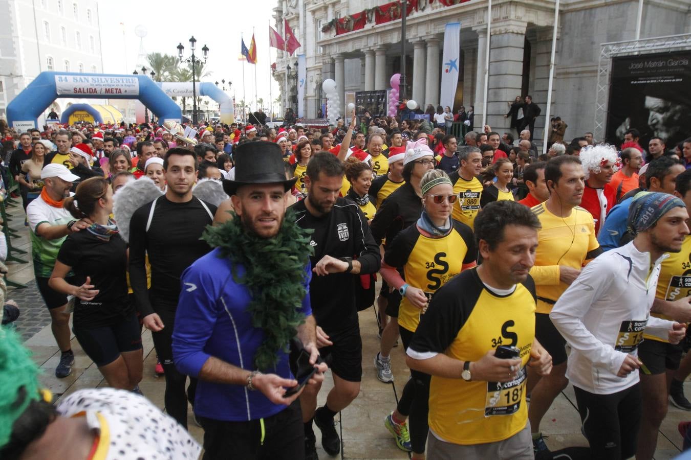 Primeros metros de la San Silvestre de Cartagena 2015