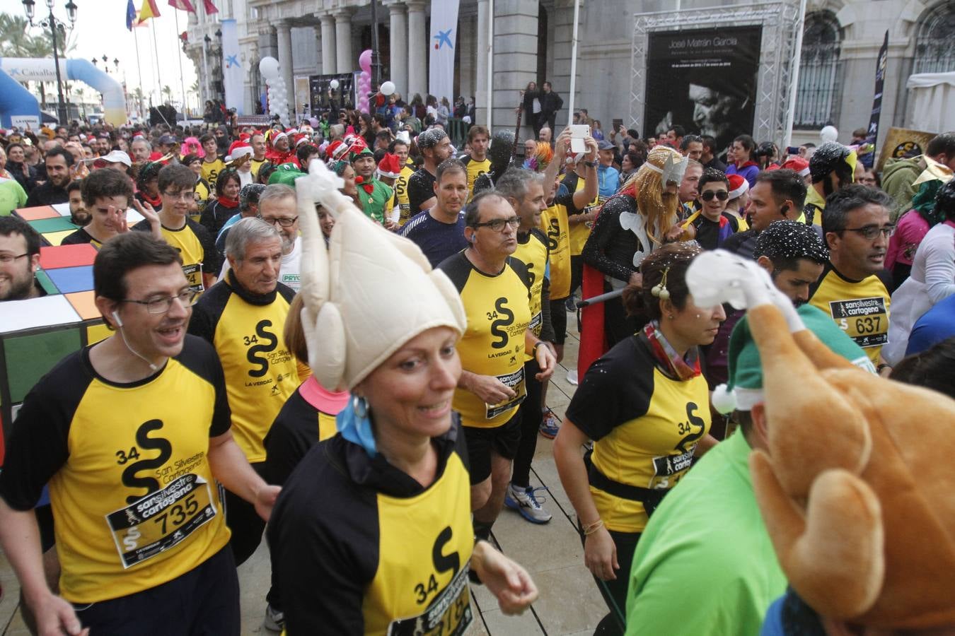 Primeros metros de la San Silvestre de Cartagena 2015