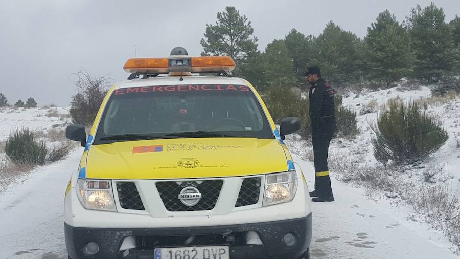 Efectivos de emergencias en Moratalla.