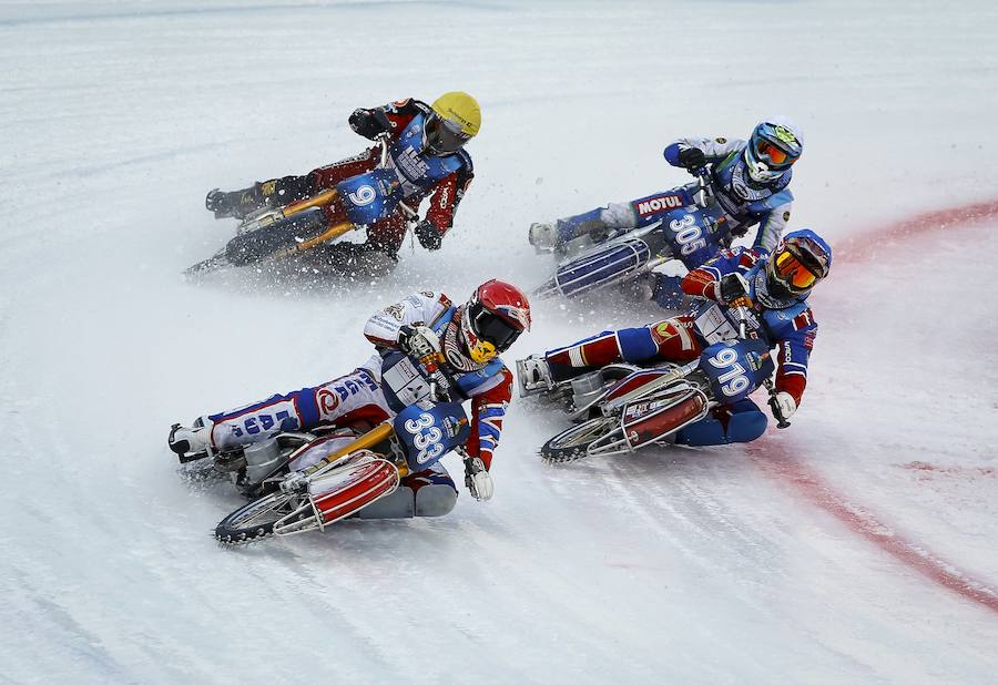Hielo y motos a toda velocidad