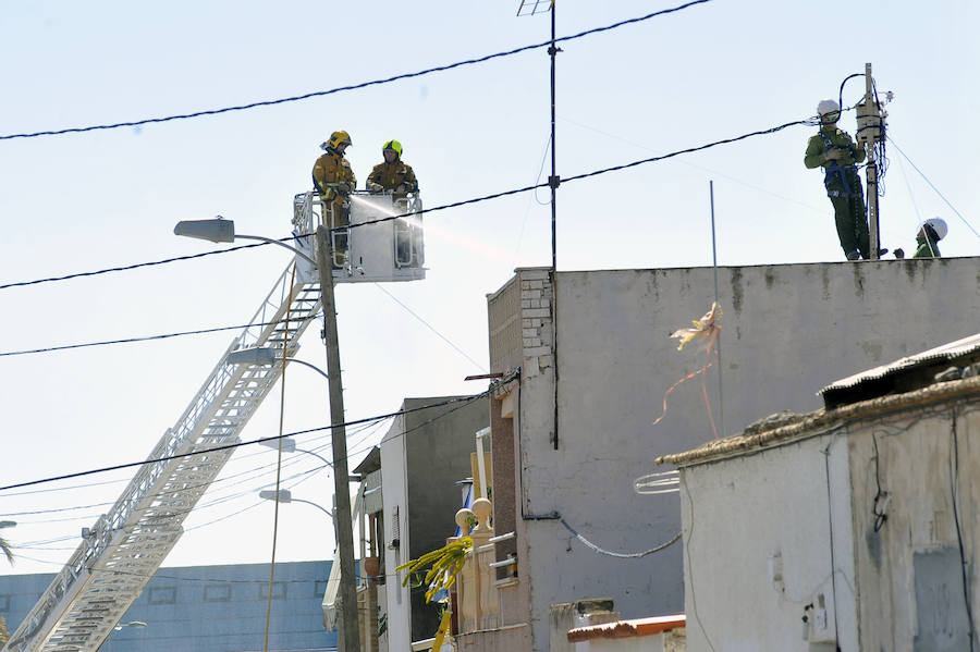 Incendio en un taller de calzado en Elche