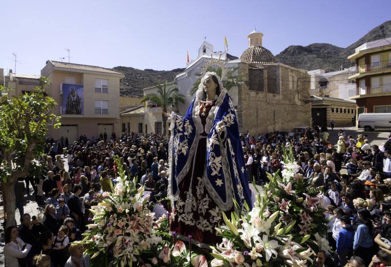 La bajada de la Virgen de los Dolores a San Martín anticipa los actos de la Semana Santa de Callosa