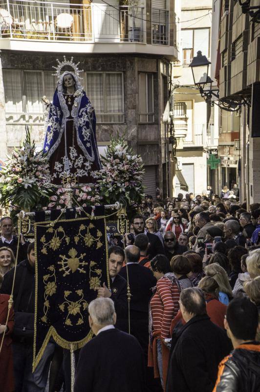 La bajada de la Virgen de los Dolores a San Martín anticipa los actos de la Semana Santa de Callosa