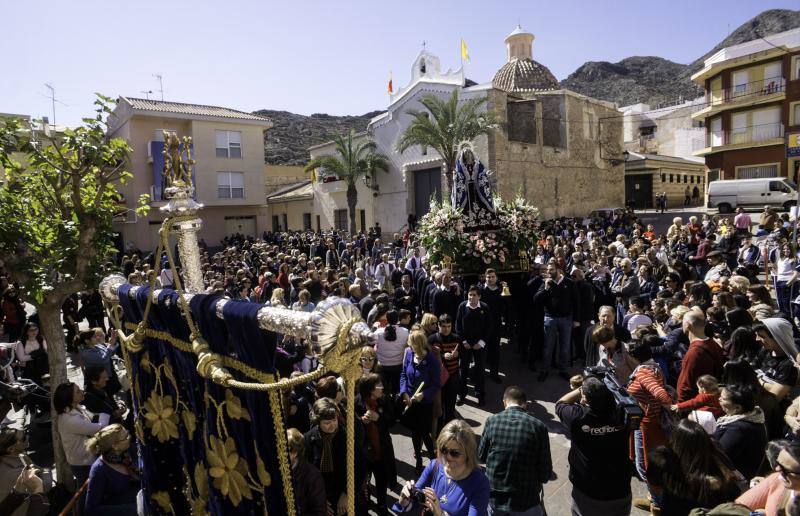 La bajada de la Virgen de los Dolores a San Martín anticipa los actos de la Semana Santa de Callosa
