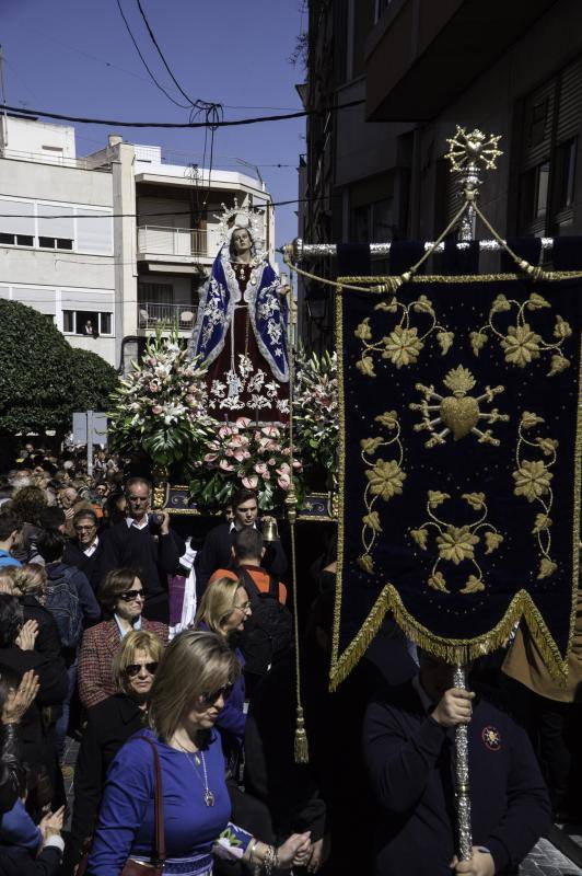 La bajada de la Virgen de los Dolores a San Martín anticipa los actos de la Semana Santa de Callosa