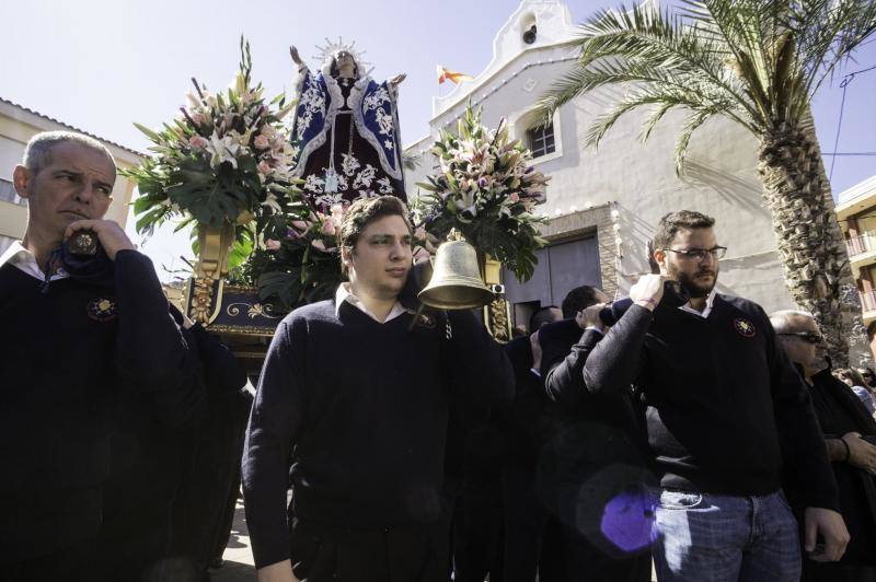 La bajada de la Virgen de los Dolores a San Martín anticipa los actos de la Semana Santa de Callosa
