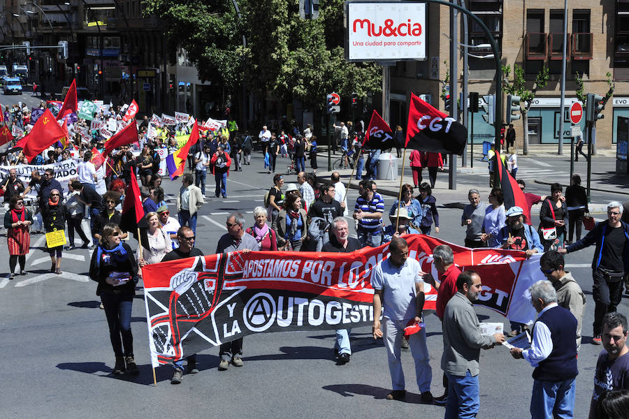 Manifestación del Primero de Mayo en Murcia