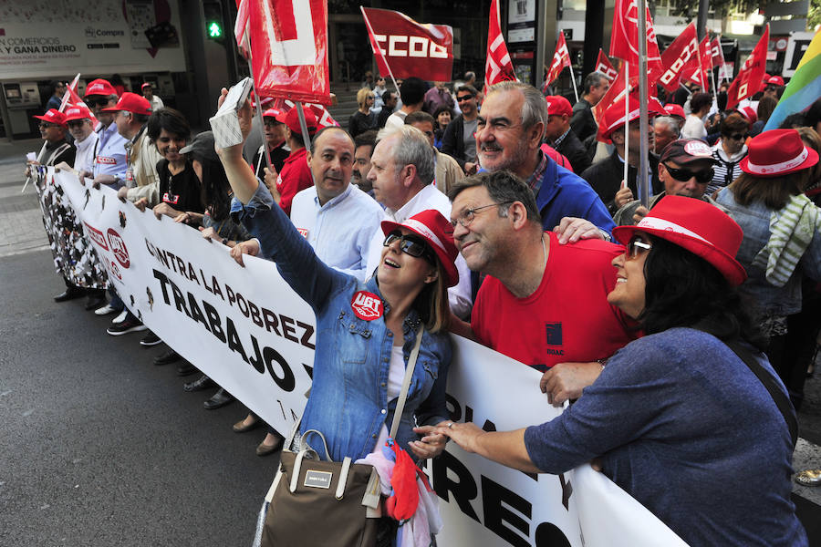 Manifestación del Primero de Mayo en Murcia