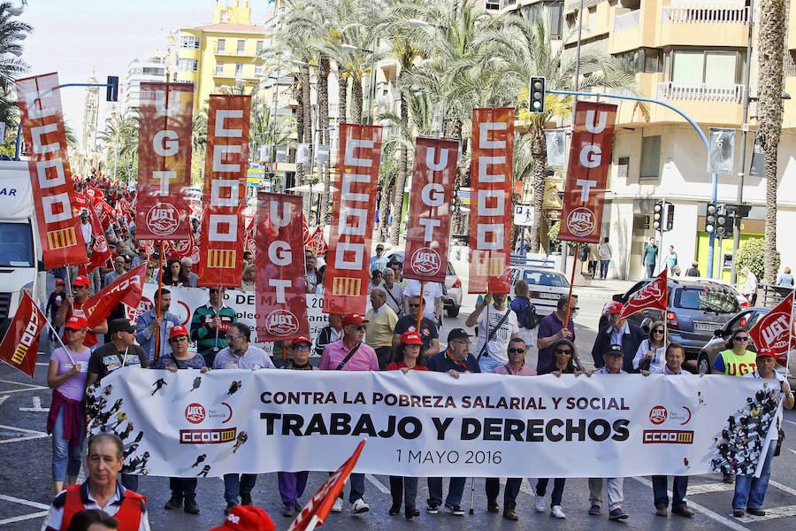 Manifestación del Día del Trabajo en Alicante