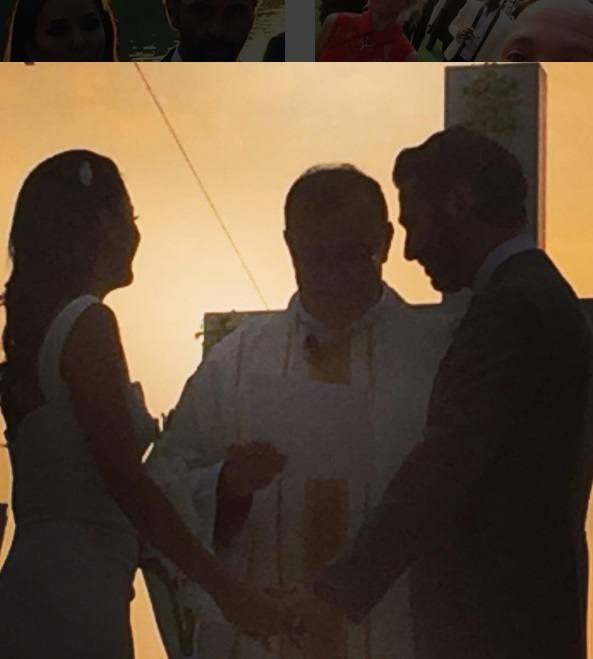 Romántica imagen de los novios contrayendo matrimonio que se encargó de subir a su cuenta Melanie Griffith.