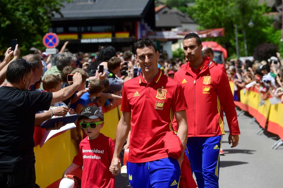 Las mejores imágenes del recibimiento de Schruns a la selección española