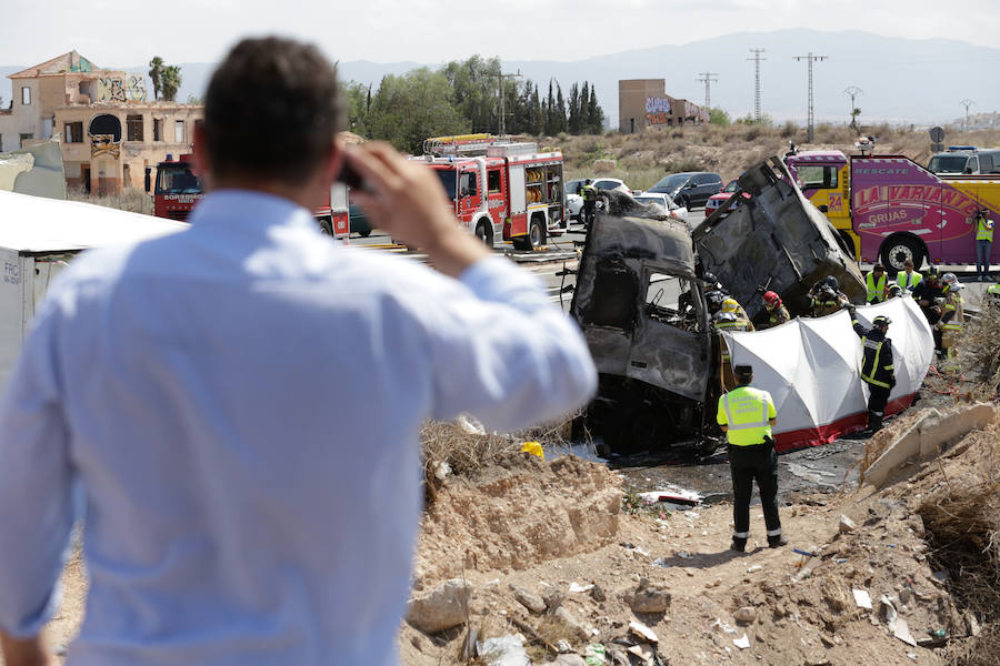 Grave accidente en la A-7 en Murcia