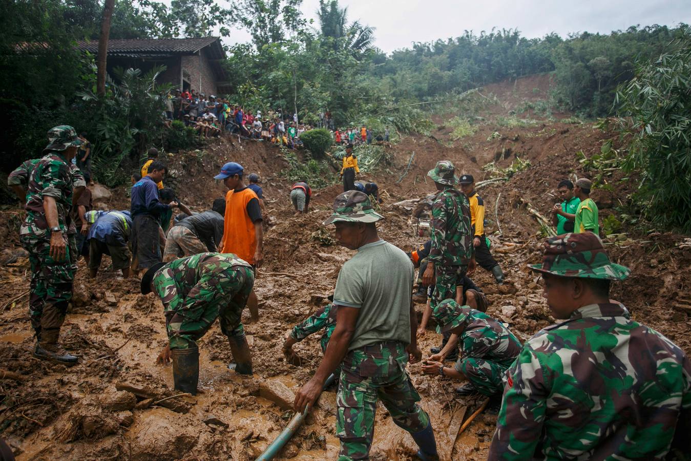 La tierra sepulta la isla de Java