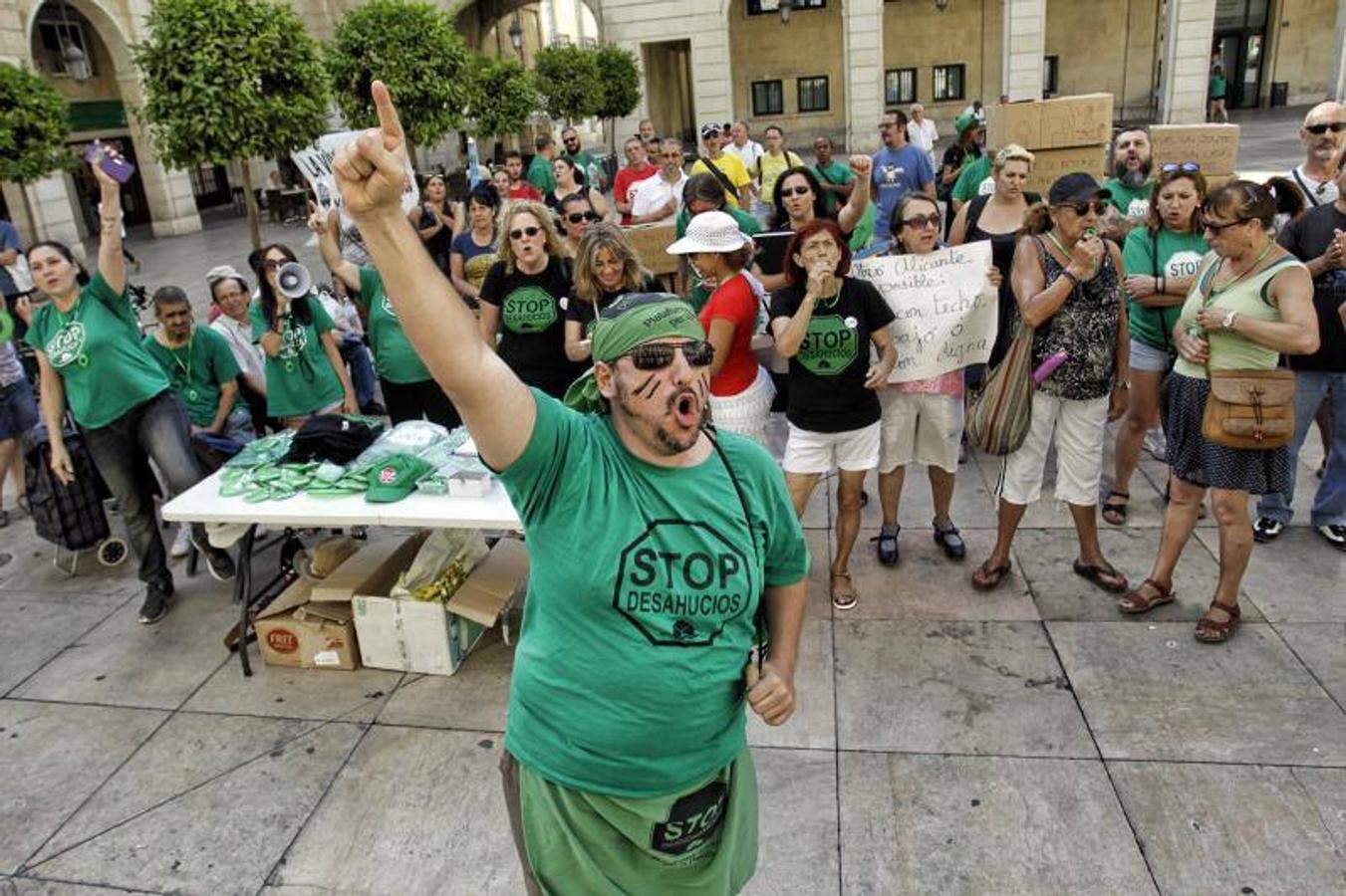 Protesta de la PAH frente al Ayuntamiento