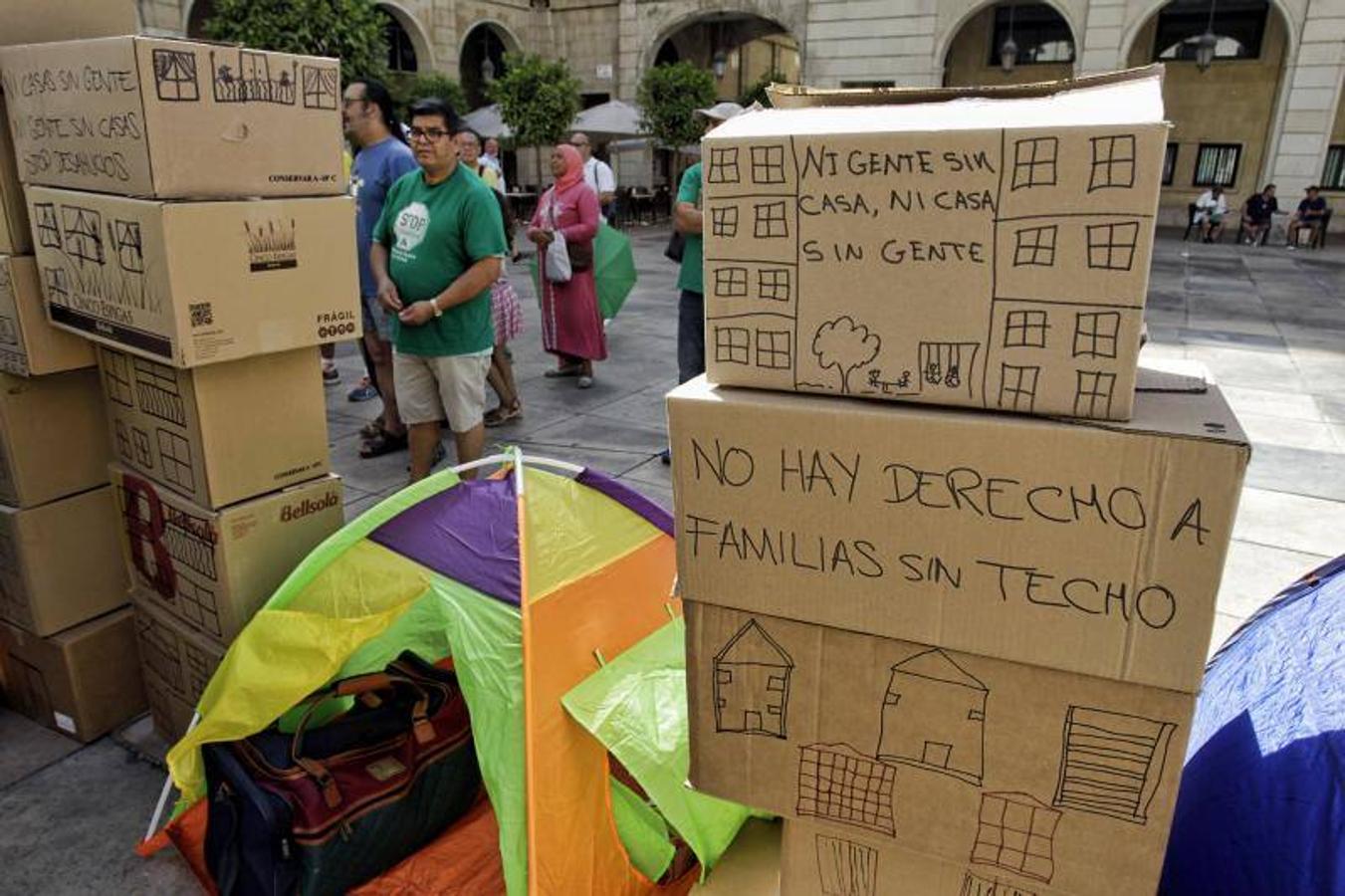 Protesta de la PAH frente al Ayuntamiento