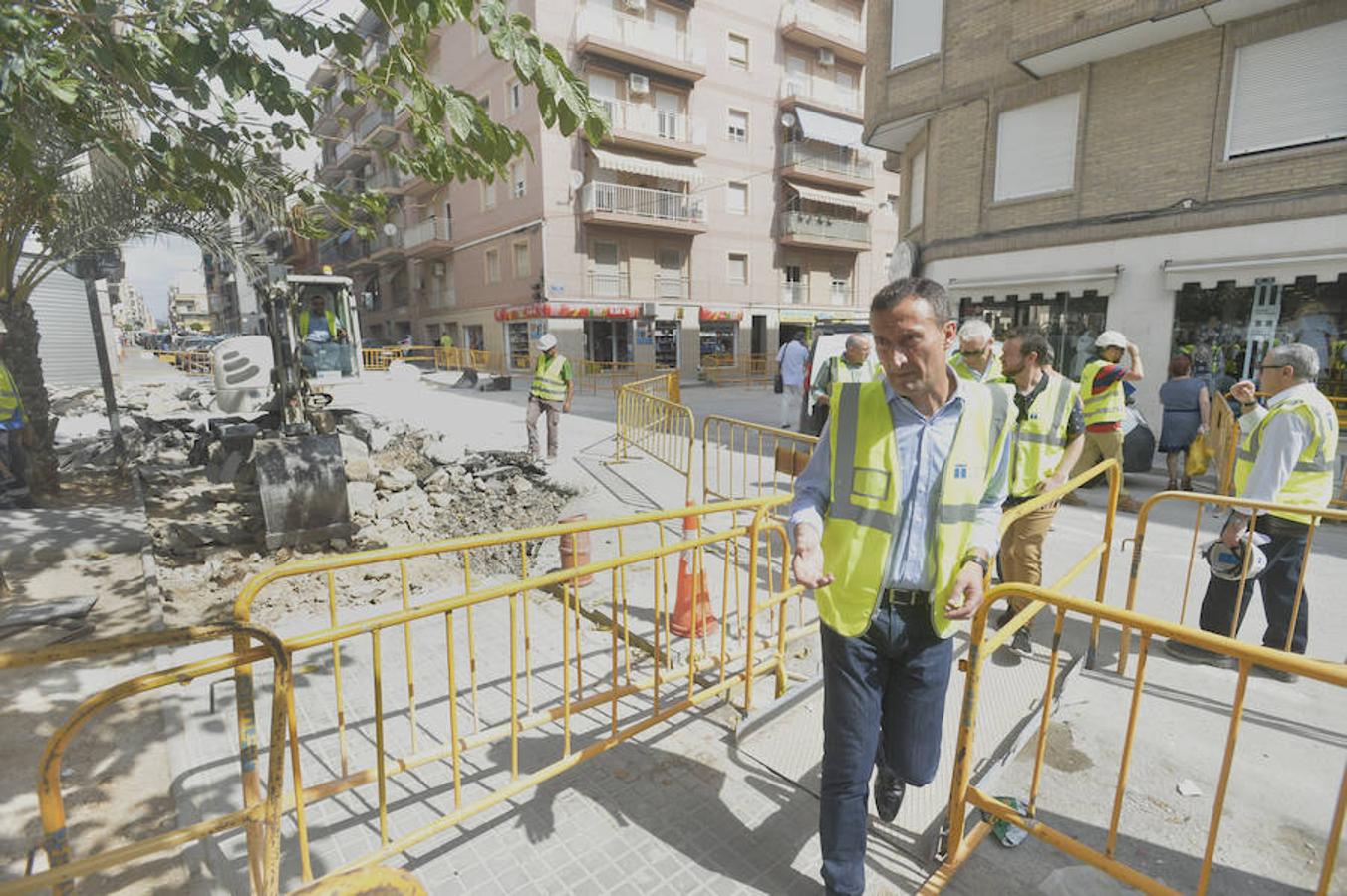 Obras en el colector de Carrús en Elche