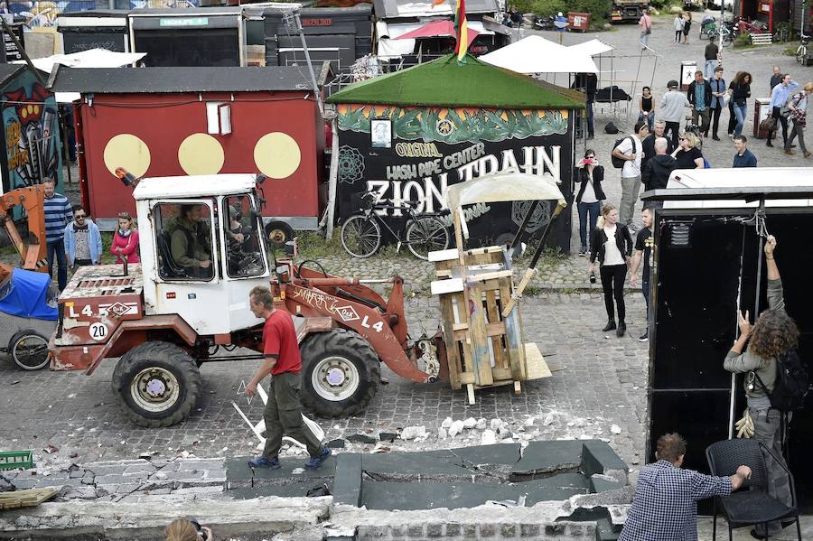 Derribo para recuperar la paz en Christiania