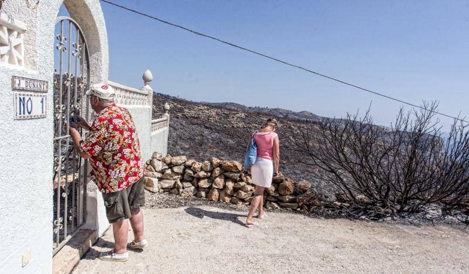 Xàbia y Benitatxell, calcinadas tras el incendio