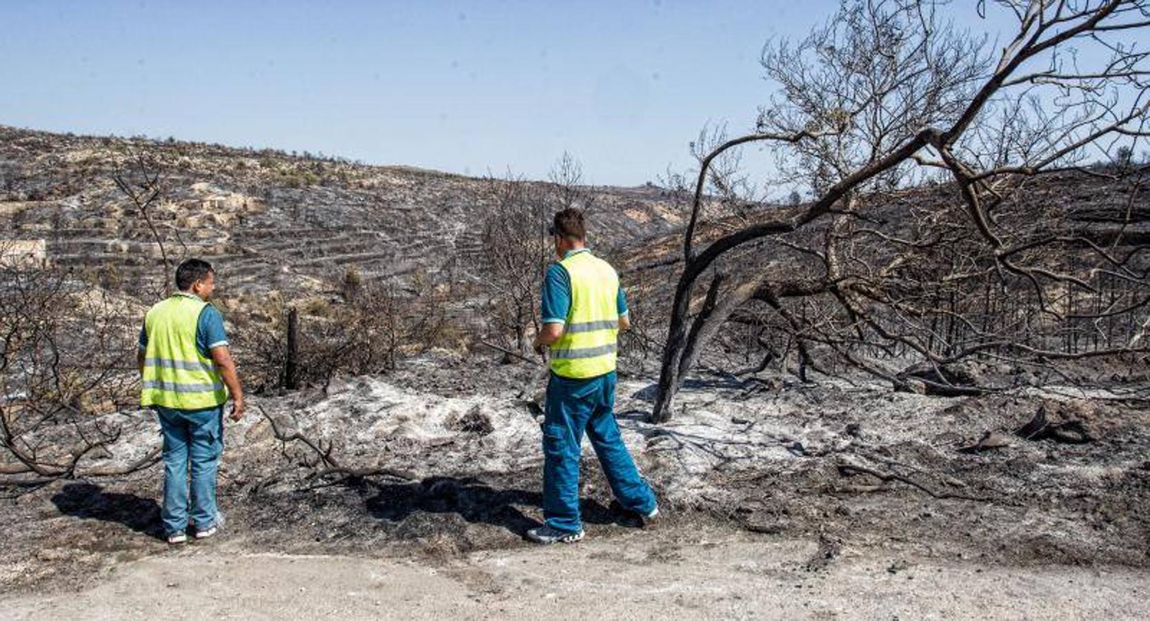 Xàbia y Benitatxell, calcinadas tras el incendio