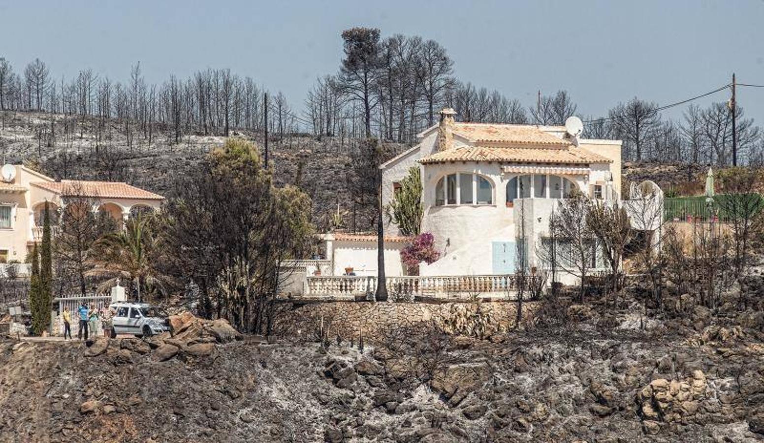 Xàbia y Benitatxell, calcinadas tras el incendio