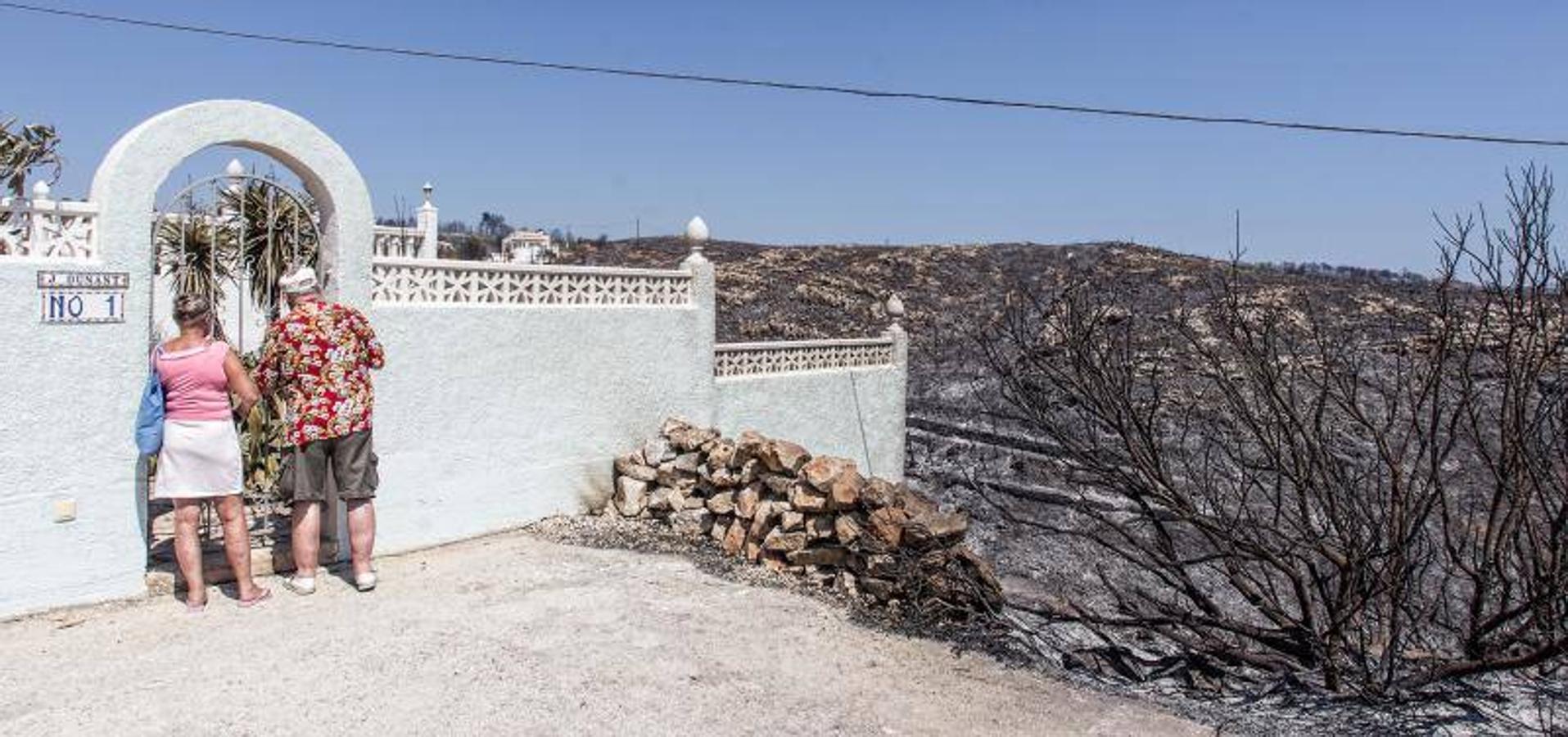 Xàbia y Benitatxell, calcinadas tras el incendio