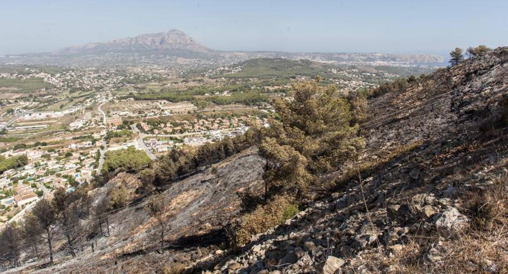 Xàbia y Benitatxell, calcinadas tras el incendio