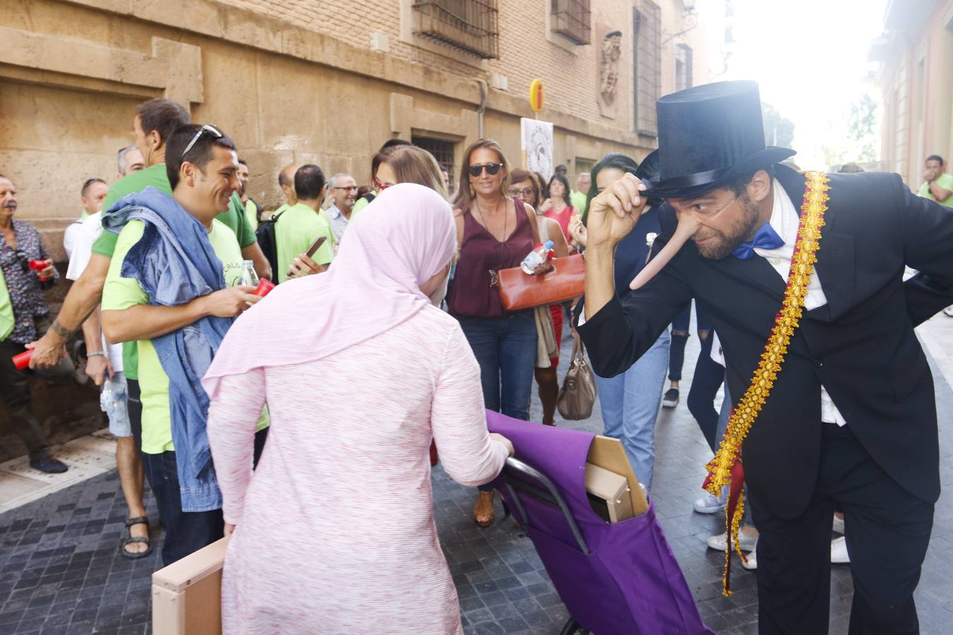 Protesta en el pleno de septiembre en Murcia