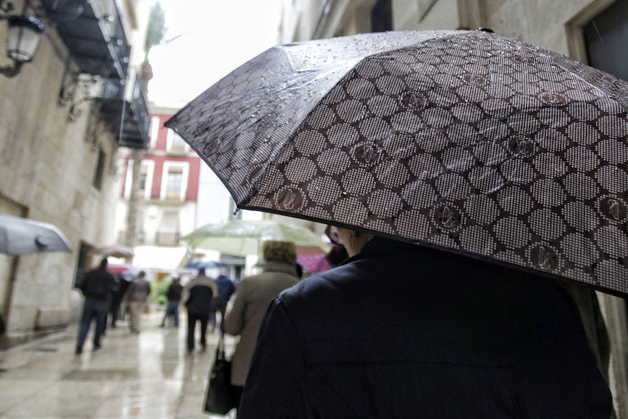 Día de lluvias en Alicante