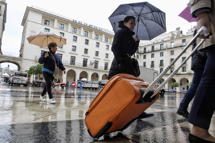 Día de lluvias en Alicante