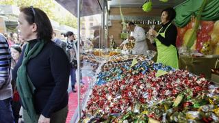 Navidad de compras y dulces