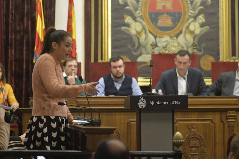 Las imágenes del pleno extraordinario del Ayuntamiento de Elche