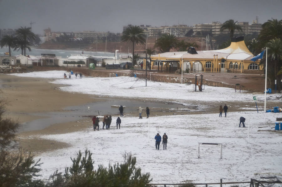 Nieve en el litoral de la Vega Baja