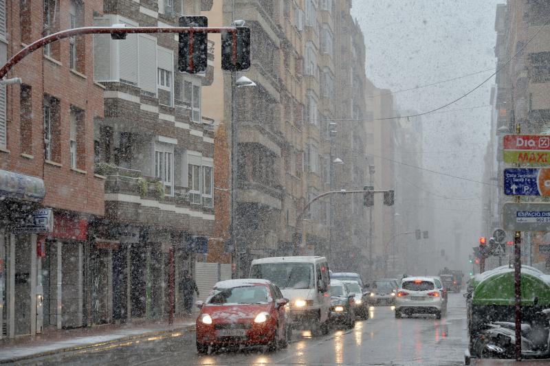 La nieve deja huella en Lorca